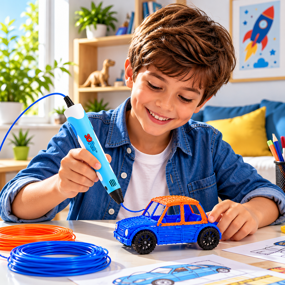 3D Pen™ for Kids – Turn Their Imagination Into Real 3D Creations!