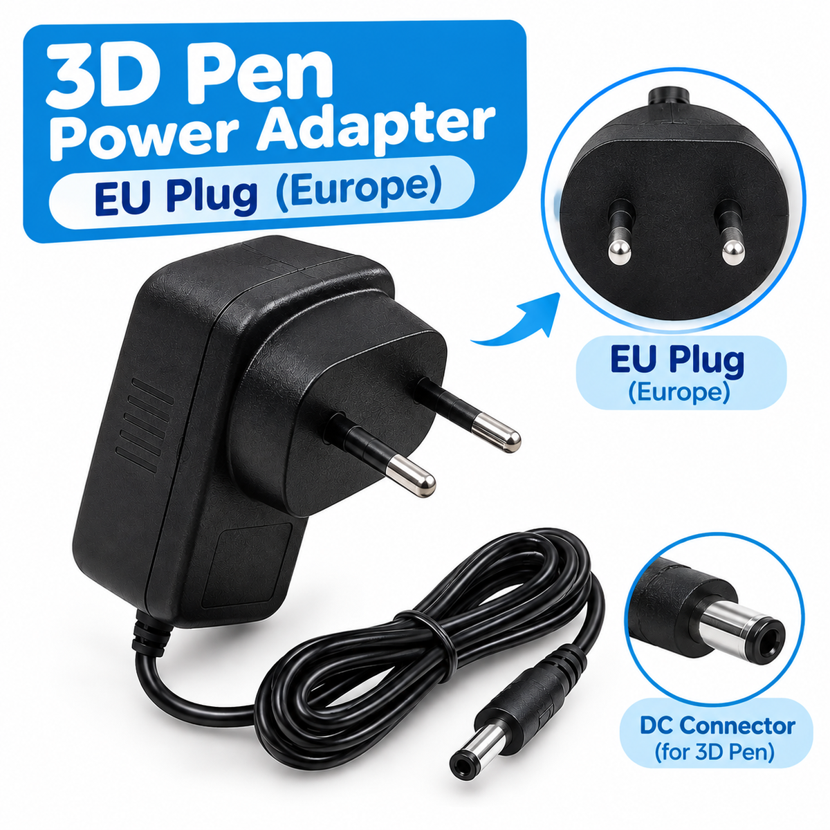 3D Pen™ Power Adapter – Convenient Wall Charger
